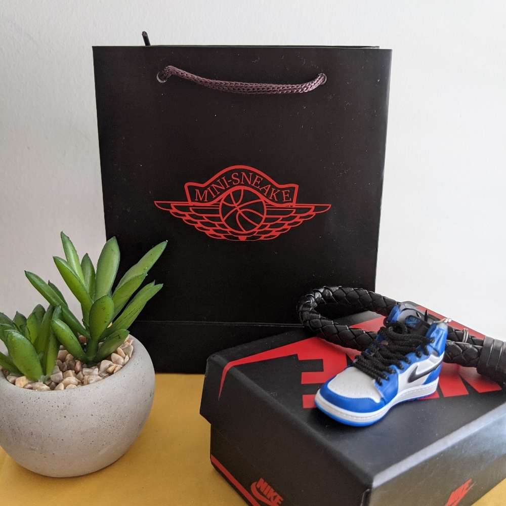 Nike air jordan 1 keychain with bag and box